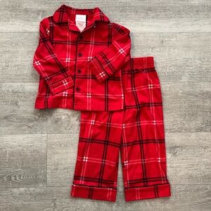 Boys Red Plaid Pajamas